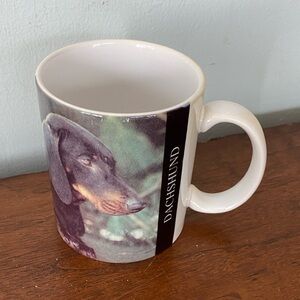Vintage Dachshund dog photo mug made in Thailand